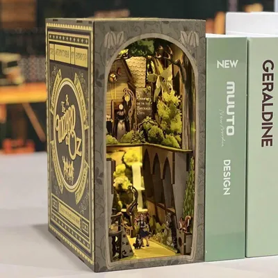 Image de Maison miniature Book Nook - Le Magicien d'Oz - Puzzle 3D - 250 pièces - Maison miniature - avec éclairage LED