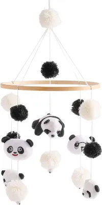Produktbild von Mobile mit Filzballen für Babyszimmer Dekoration