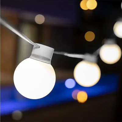 Obrázek produktu pro LED pohádková světla solární IP44 3000 K teplá bílá 500 lm bílá 5m dlouhá + 3m kabel venkovní pohádková světla venkovní terasa zahrada