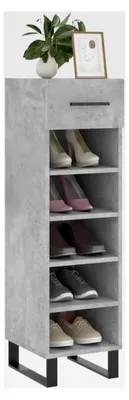 Produktbild von Schuhschrank Betongrau 30x35x105 cm aus Holzwerkstoff