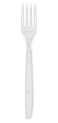 Produktbild von 200 Mehrweg-Gabeln 18,5 cm transparent