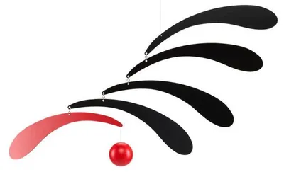 Produktbild von Flensted Mobiles Mobile Flowing Rhythm Schwarz Rot
