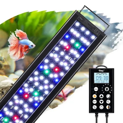 Aquarium LED-Beleuchtung Vollspektrum, 46W, 8 Farben, Timer, 5 Modi