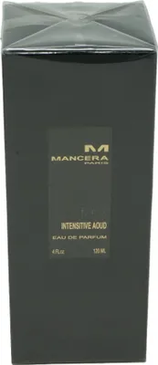 A product box for Mancera Intensive Aoud Eau de Parfum.