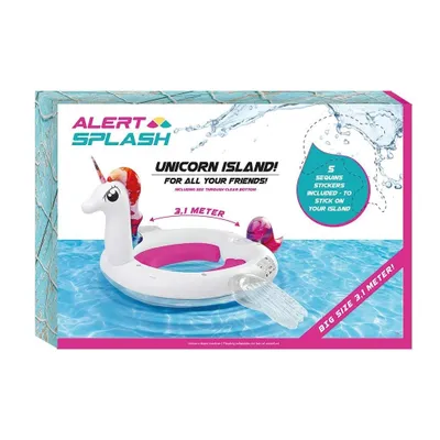 Produktbild von Alert Splash Aufblasbare Einhorn Insel 310X270X175 Cm + 5 Aufkleber