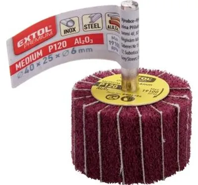 Produktbild von Extol Premium 8803394 Korund-Schleifvliesscheibe, kombiniert auf Schaft O 40x25x6mm