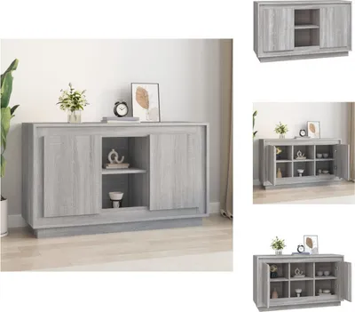 Produktbild von vidaXL Sideboard Grau Sonoma 102x35x60 cm Holzwerkstoff -  Sideboards