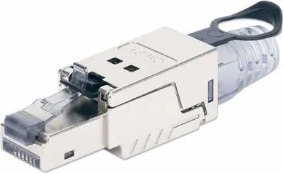 Immagine prodotto di INTELLINET CAT6a 10G RJ45-Feldstecker STP m. Lasche