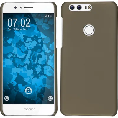 Produktbild von PhoneNatic Case kompatibel mit Huawei Honor 8 - Hülle gold gummiert Hard-case + 2 Schutzfolien