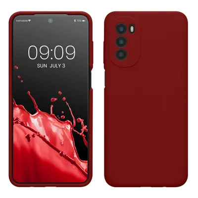 Zdjęcie produktu dla kwmobile KWM0000165A010C, Pokrowiec, Motorola, Moto G82 5G, Moto G52, Czerwony