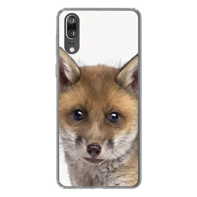 Produktbild von MuchoWow® Handyhülle Schutzhülle Hülle für Huawei P20 Fuchs - Tiere - Jungtier - Jungen - Mädchen - Kind Silikon Softcase Handy Hülle - Hardcover