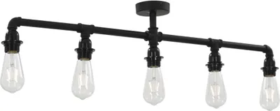 Image de Plafonnier Noir 5 ampoules E27