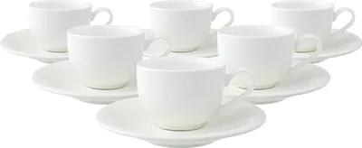Produktbild von Villeroy & Boch New Cottage Basic Espressotasse mit Untertasse 50 ml 6er Set