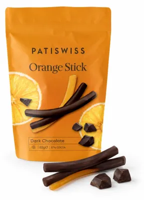 Image de Patislove, chocolats noirs aux oranges, bâtonnets, 80g