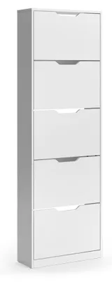 Produktbild von Schuhkipper Vicco Luca Weiß 59 x 180.5 cm mit 5 Kippfächern, Model 61435