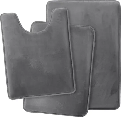 Produktbild von Famanu Badmatte Set von 3 - Antislip Mikrofaser, Wasserabsorbierend, Beige