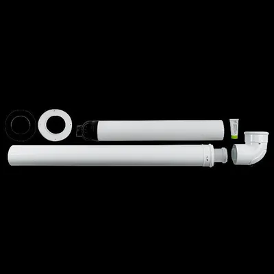 Produktbild von Wolf DN60/100 horizontaler Luft- und Abgasleitungssatz