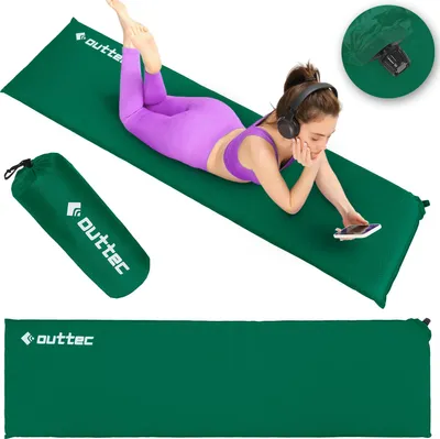 Obrázek produktu pro Outtec® Samonafukovací matrace, nafukovací karimatka, karimatka na spaní - 180x53 cm - ultralehká, voděodolná nafukovací matrace, nafukovací postel pro kempování v přírodě