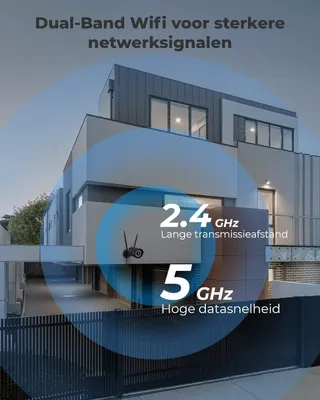 Obrázek produktu pro Bezpečnostní kamera - 5MP WiFi IP kamera pro venkovní použití s nočním viděním a detekcí pohybu - černá