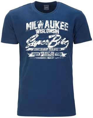 Produktbild von Übergrößen T-Shirt Milwaukee weiß AHORN SPORTSWEAR alpine blue 8XL