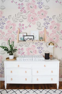 Produktbild von Coloray Fototapete 290x290 cm Latextapete Magicstick - Minimalistische florale geometrische Zeichnung