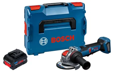 Obrázek produktu pro Akumulátorová úhlová bruska Bosch GWX 18V-11 PS 18 V 125 mm + L-Boxx ( 06019N4400 ) - bez akumulátoru, bez nabíječky