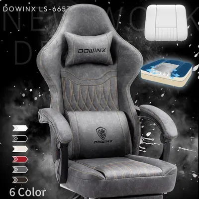 Produktbild von Ergonomischer Gaming-Stuhl - Bürostuhl - Rennstuhl - Computerstuhl - Schwarzer/Grauer Gaming-Stuhl