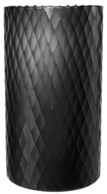 Produktbild von Casa Padrino Glas Teelichthalter Schwarz Ø 20 x H. 36 cm - Luxus Windlicht
