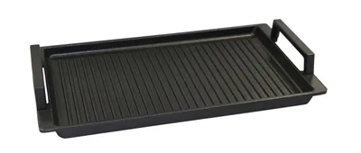 Produktbild von Eurolux Premium Grillplatte,2Griffe,41x24x2,5cm,gerillt