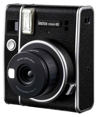 Obrázok produktu pre Fujifilm Instax Mini 40, 62 x 46 mm, Čierna, Auto, 0,3 - 2,7 m, 6,5 s, 1/250 s