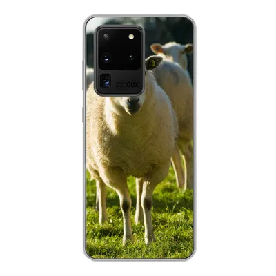Produktbild von MuchoWow® Handyhülle Schutzhülle Hülle für Samsung Galaxy S20 Ultra Schafe - Tiere - Wolle Silikon Softcase Handy Hülle - Karteninhaber