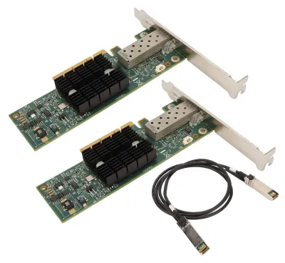 Obrázek produktu pro 2 ks síťové karty MNPA19 XTR 10Gb SFP+ PCIe s převodním kabelem o délce 1 m – síťová karta PCIe pro Windows pro PC