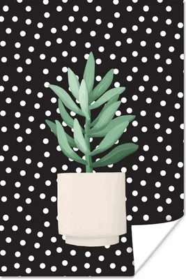 Produktbild von MuchoWow® Poster Sukkulente - Blumentopf - Pflanze 60x90 cm - Wanddekoration