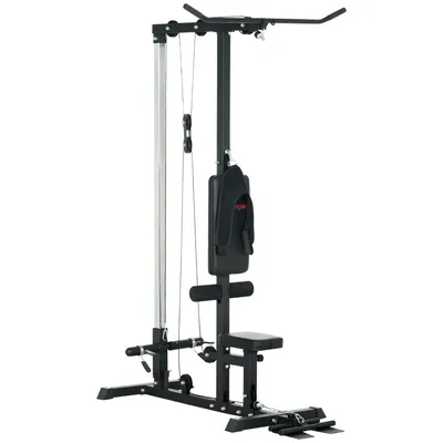 Immagine prodotto di SPORTNOW stazione di forza per casa stazione fitness multifunzionale con barra per trazioni al cavo, fino a 50 kg di pesi per l'allenamento della forza in palestra