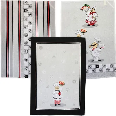 Obrázok produktu pre HOME ELEMENTS Sada 3 utierok 50 x 70 cm, Chef