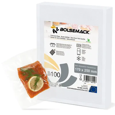 Produktbild von BOLSEMACK Vakuumierbeutel 17x25cm - Vakuumbeutel 100 Stück für alle Vakuumierer