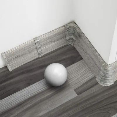 Produktbild von DQ-PP Sockelleiste 62mm PVC 200cm + 5 x Dübel | Kabelkanal | Fußleisten | Farbe: Eiche Calisto