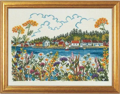 Produktbild von Eva Rosenstand Kreuzstich Set "Soerland/Svinoer", Zählmuster, 30x40cm