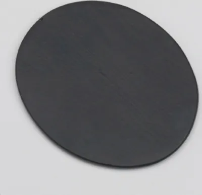 Produktbild von Kerzenteller Flachteller Oval Alu gebürstet schwarz 10 x 8 cm ideal für Ovalkerzen, Ellipsenkerzen, Taufkerzen, Hochzeitskerzen, Trauerkerzen