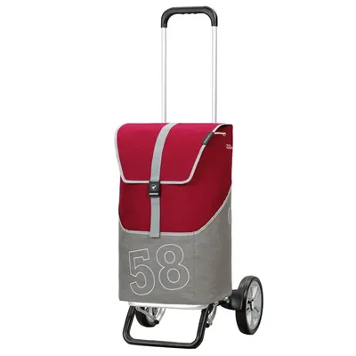 Produktbild von Andersen SHOPPER MANUFAKTUR Einkaufstrolley Alu Star Shopper Filip 46L Red rot 111cm
