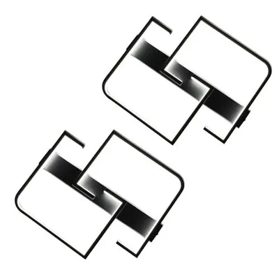 Produktbild von ZMH 2ERLED Deckenlampe LED 35W Schwarze Wohnzimmerlampe dimmbar mit Fernbedienung für Schlafzimmer Esstisch Büro Flur