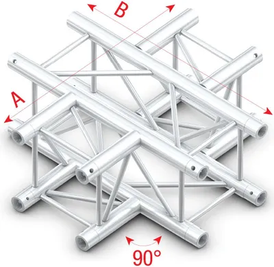 Immagine prodotto di Traliccio Milos Pro-30 Square G - Croce a 4 vie - 50 cm QCU41sp - angolo 90° - argento - G