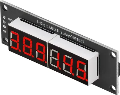 Image de 6 Digit Tube LED Segment Display TM1637 Driver Digital Optoelectronic Module Red 0.36in