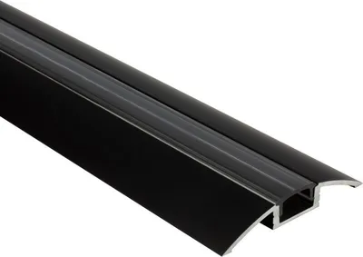 Produktbild von - F01 LED Aluprofil Schwarz Übergangsprofil 2m klar