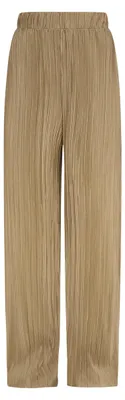 Image de Pantalon à plis pour femme, 100 % polyester, avec taille élastiquée, vert, taille XL