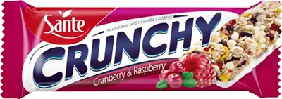 Zdjęcie produktu dla Sante Baton Crunchy z Żurawiną i Maliną z Polewą Waniliową 40g