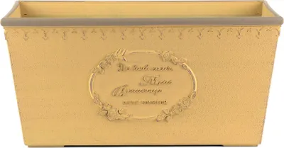 Obrázek produktu pro Květináč Květinový truhlík Květinová mísa Rustikální květináč Obal na květináč Retro Vintage 31,5x15,5 x15 cm Oranžový