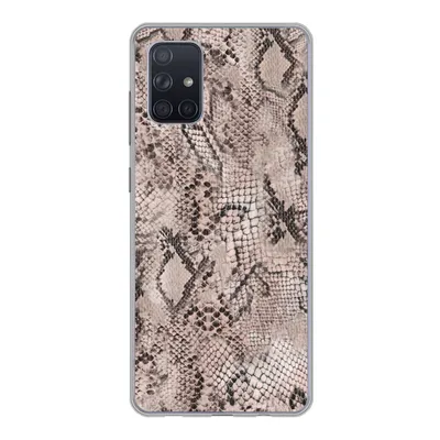 Produktbild von MuchoWow® Handyhülle Schutzhülle Hülle für Samsung Galaxy A51 5G Tiermuster - Grau - Schwarz Silikon Softcase Handy Hülle - Abbildung