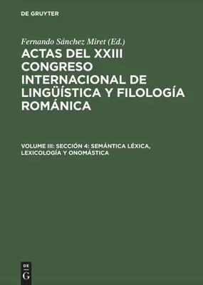 Produktbild von Sección 4: Semántica léxica, lexicología y onomástica