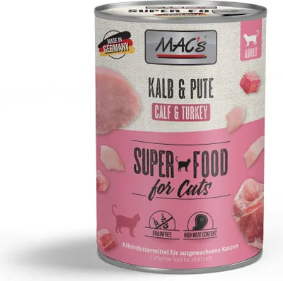 Image de MAC's Cat Bœuf & Dinde 400 g x 6